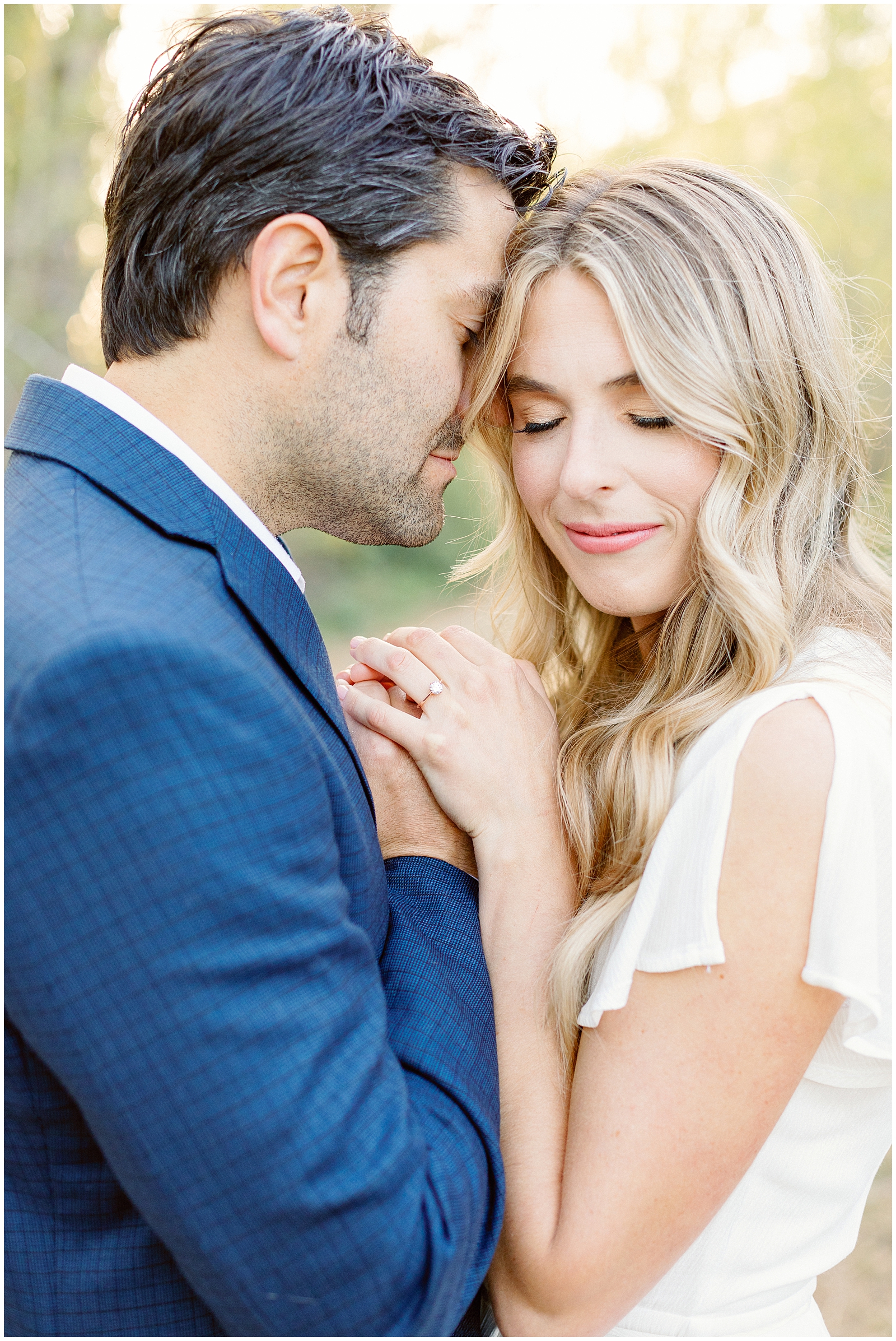 Soft Sweet Moments at this dreamy elegant Boise Foothills Engagement Session