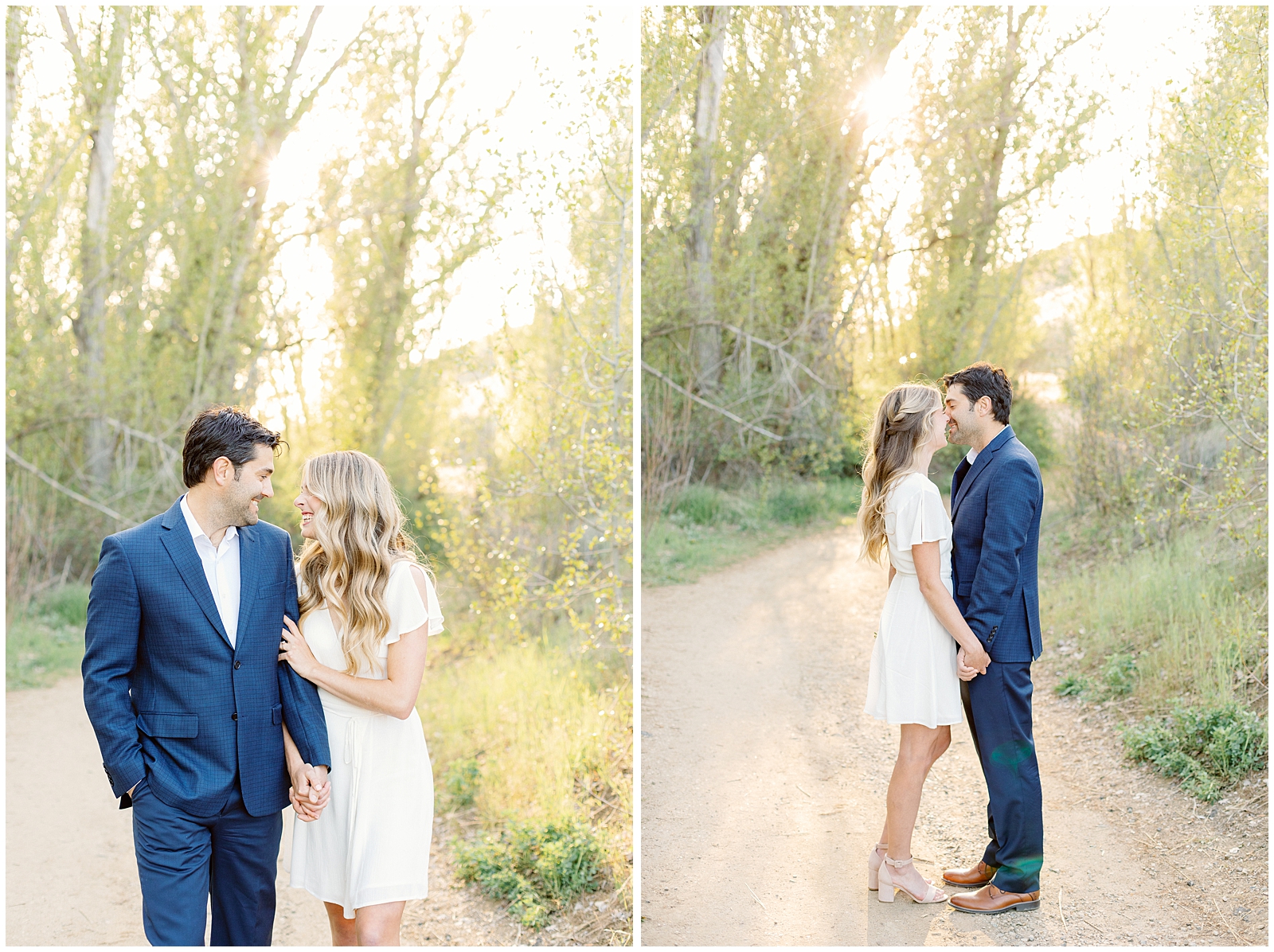Dreamy Golden Hour Light in the Boise Foothills for this couple's elegant engagement session