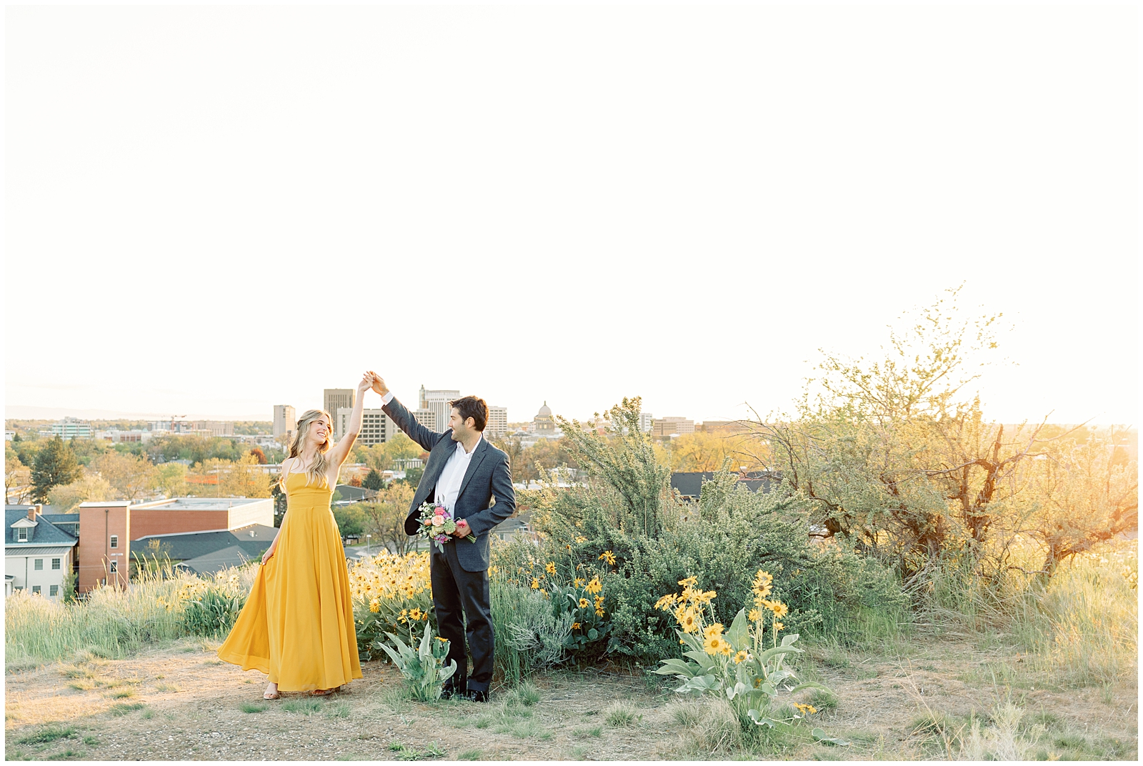 Elegant Boise Foothills Engagement Session - Boise Idaho Wedding Photographers