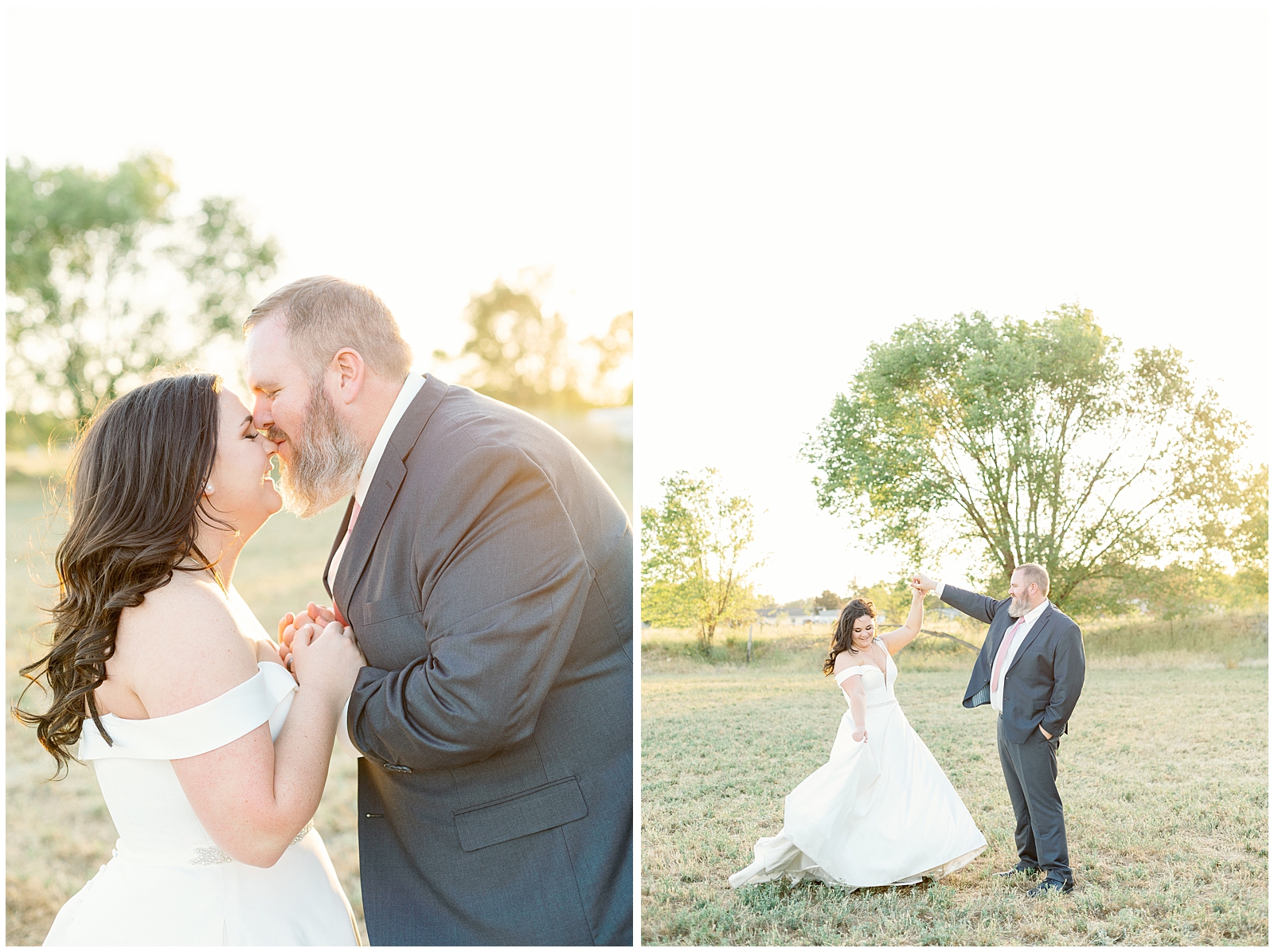 Husband and Wife Golden Hour Portraits at Dreamy Idaho Garden Wedding