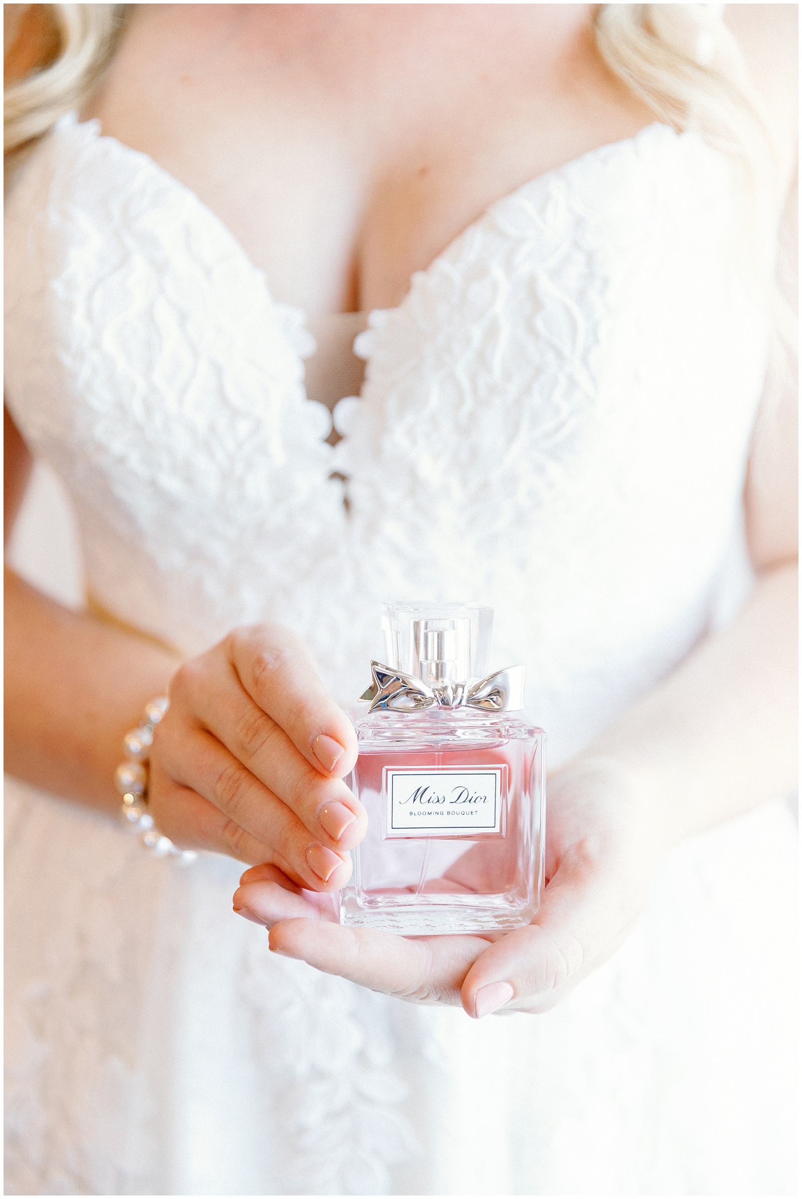 Perfume detail photo at romantic Still Water Hollow Wedding