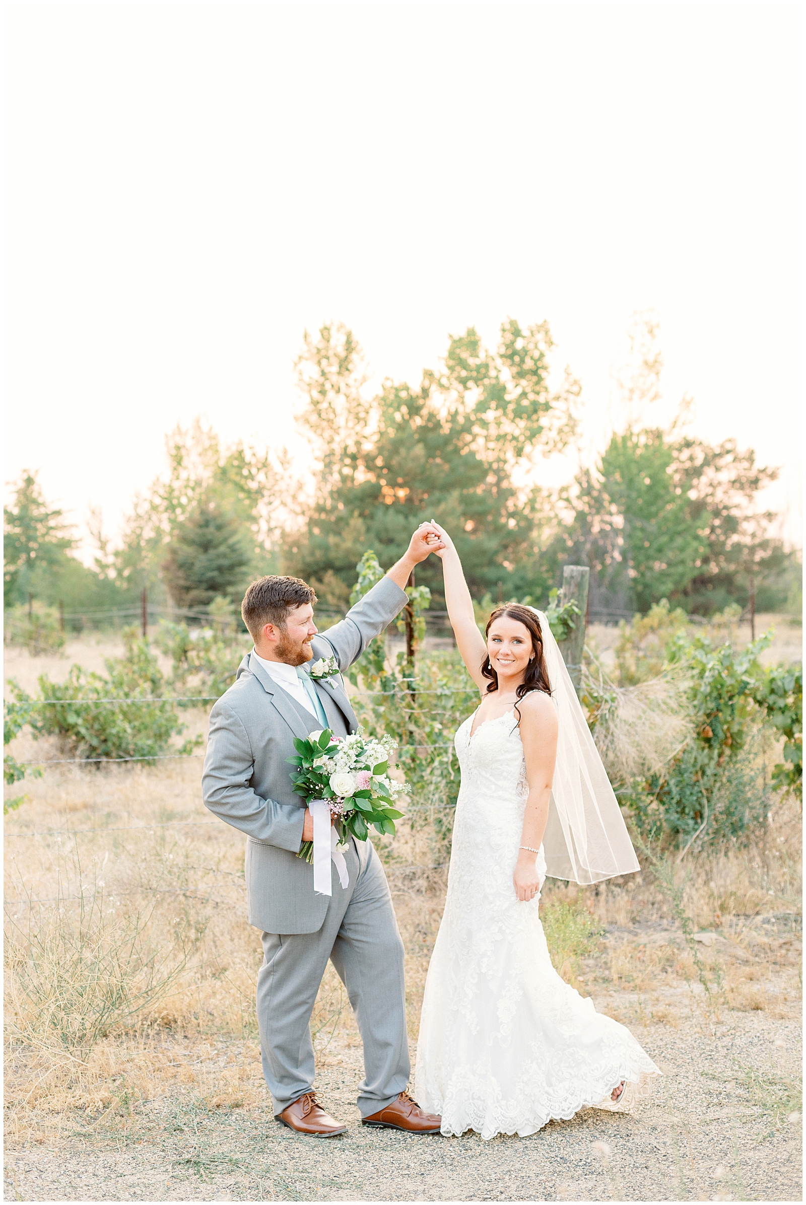 Idaho Flats 16 Wedding Husband and Wife Golden Hour Portraits