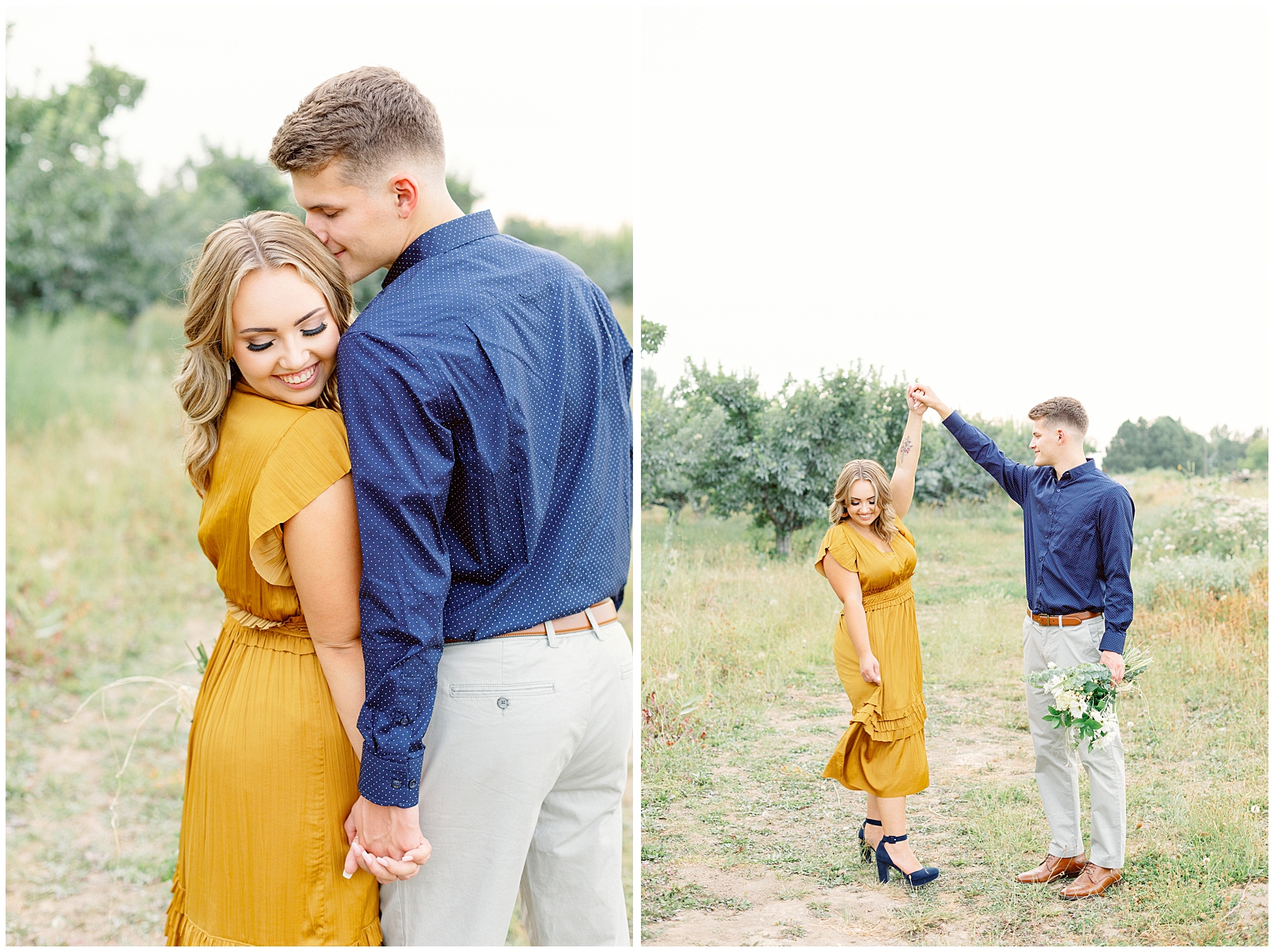 Summer Orchard Engagement Session in Boise Idaho