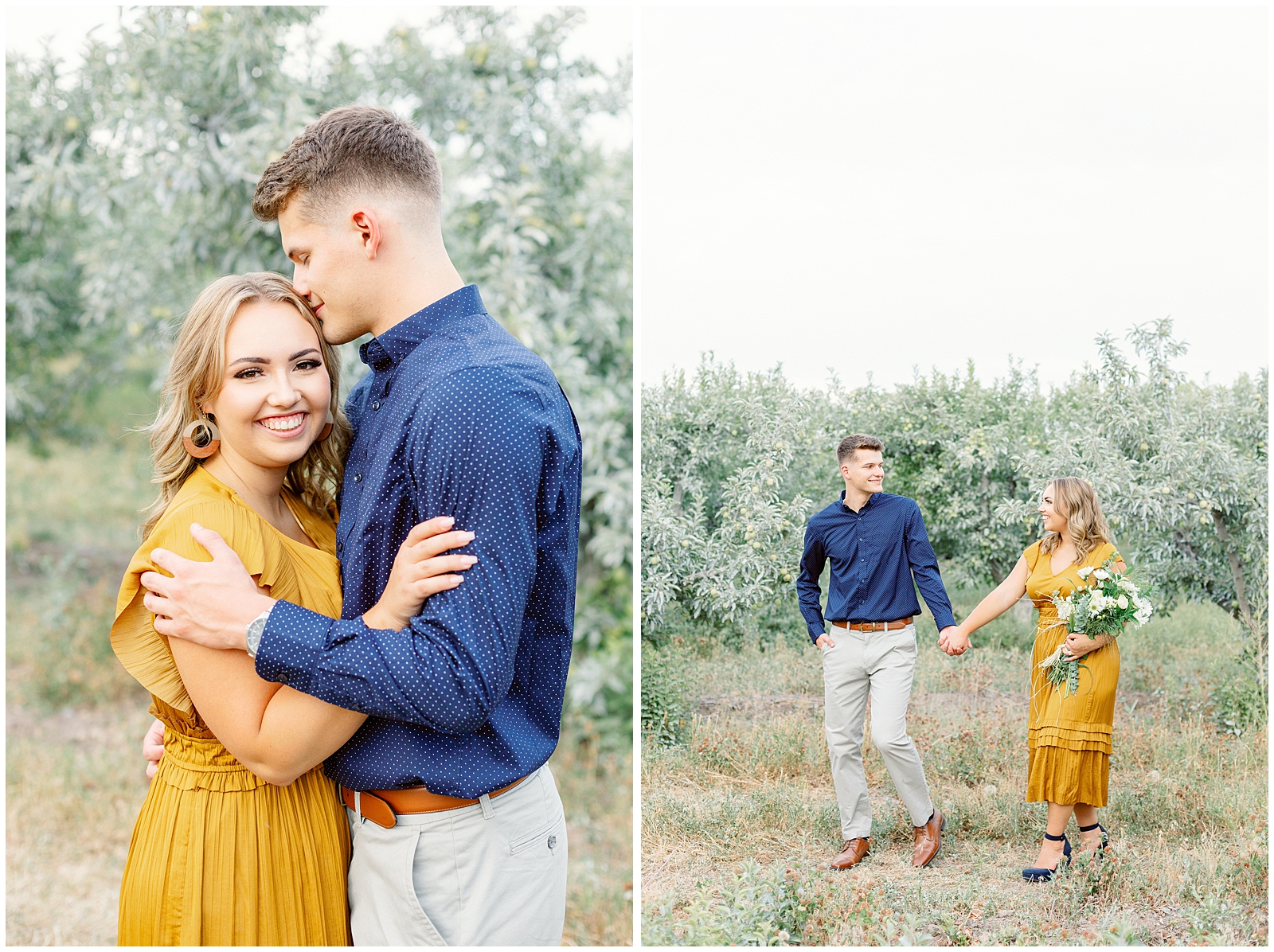 Summer Orchard Engagement Session in Boise Idaho