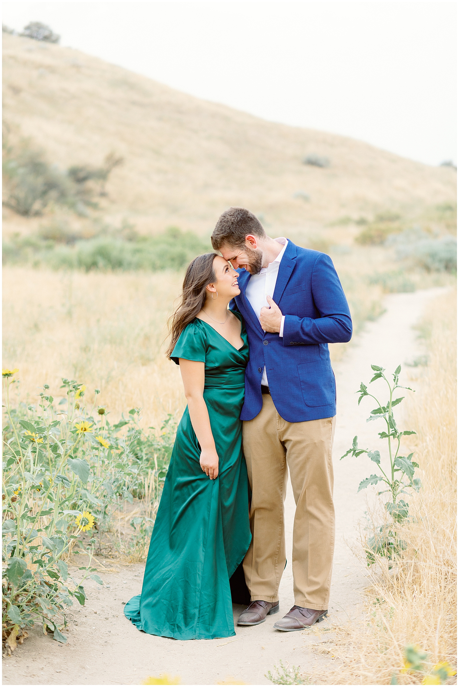 Romantic Summer Foothills Engagement Session in Boise Idaho