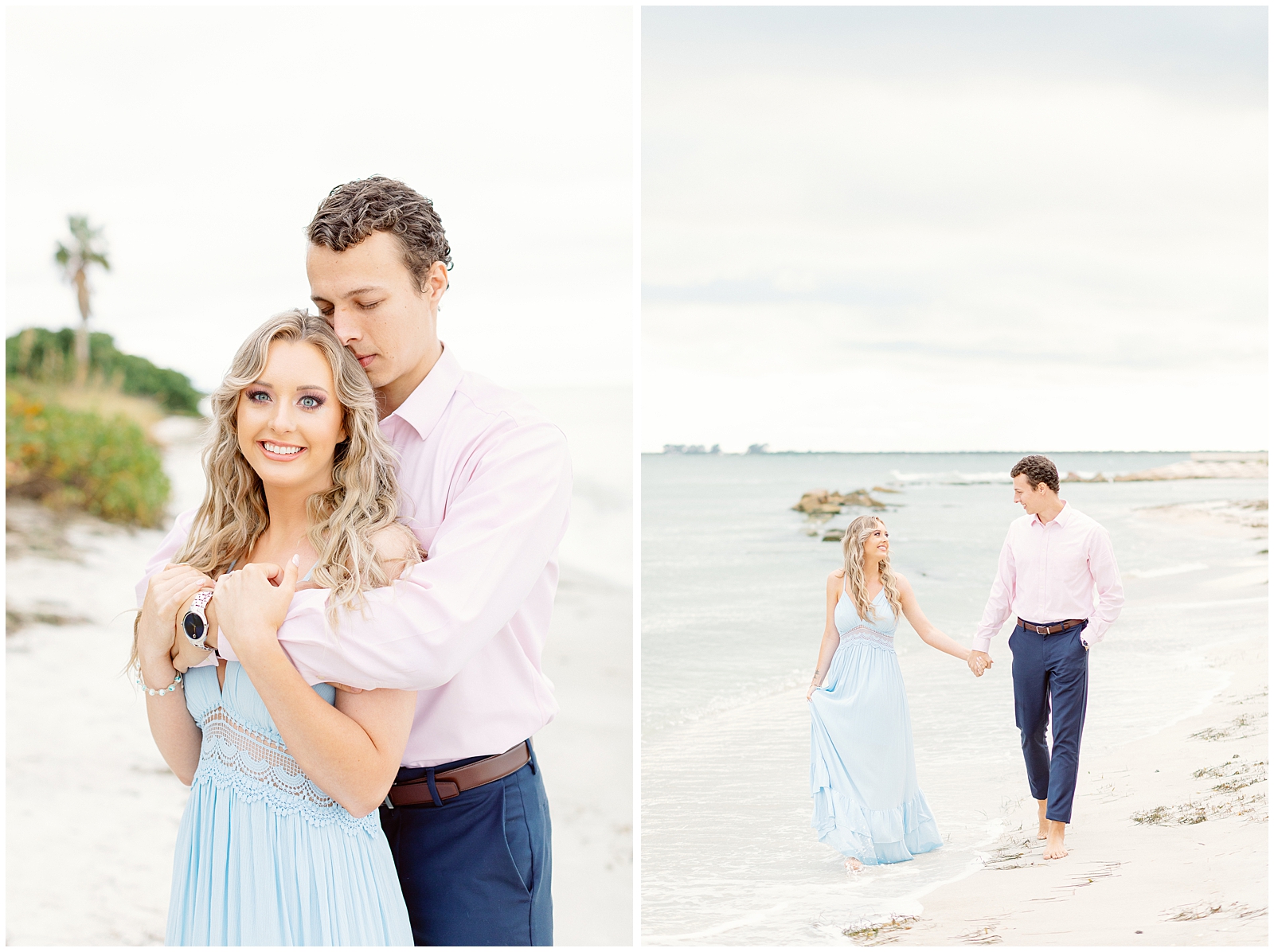Dreamy Fort Desoto Engagement Session along the Ocean in Tampa Florida