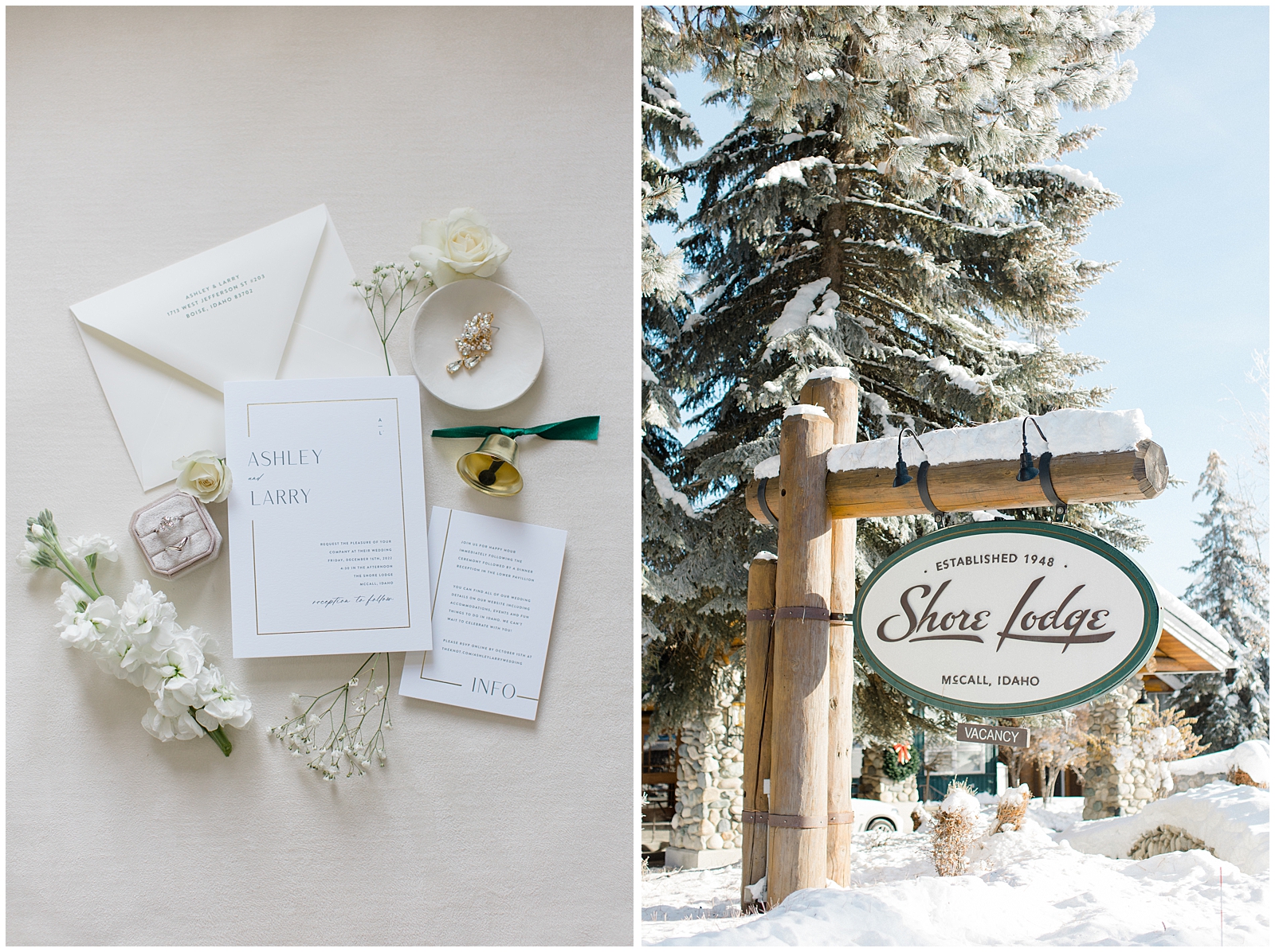 Shore Lodge Winter Wedding in McCall Idaho