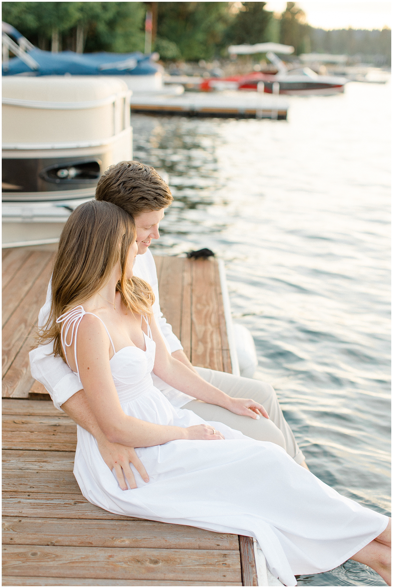 Dipping toes in the water Dreamy McCall Idaho Engagement 