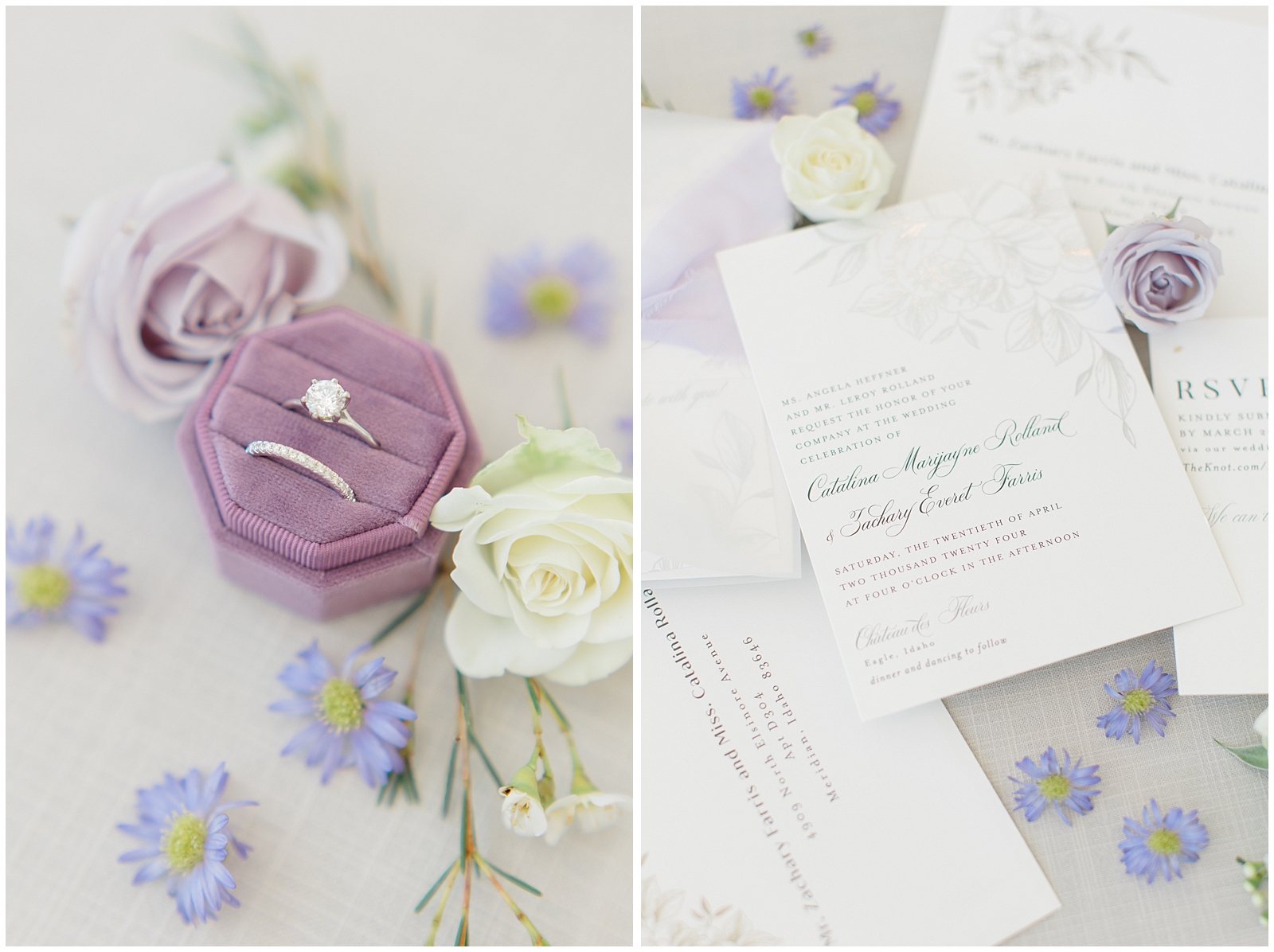 Spring Chateau des Fleurs Wedding in Eagle Idaho