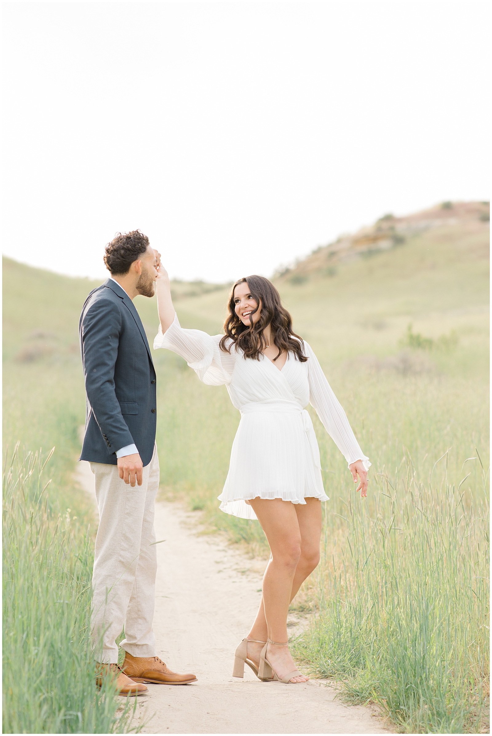 Spring Foothills Engagement Session Boise Military Reserve