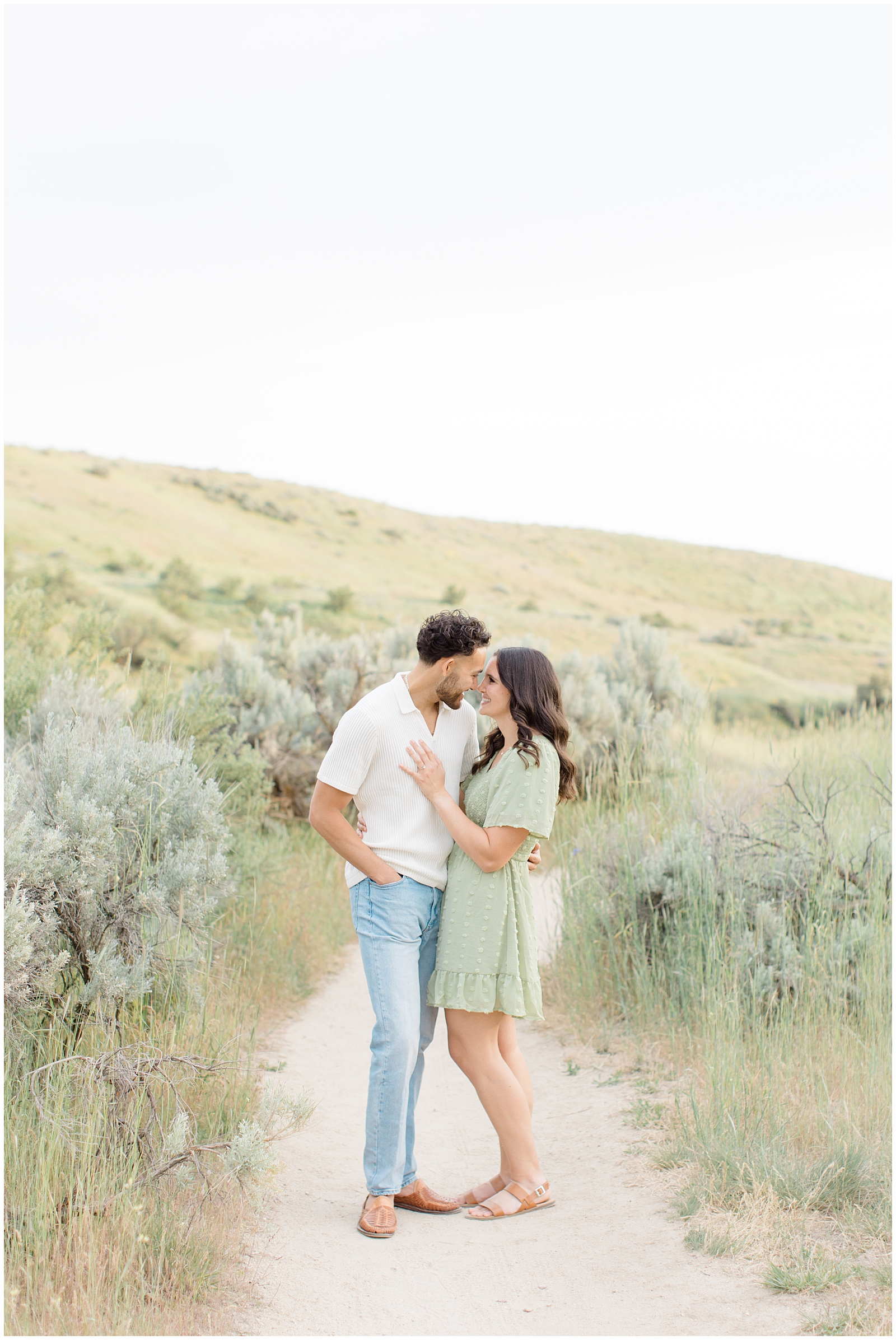 Spring Foothills Engagement Session Boise Military Reserve