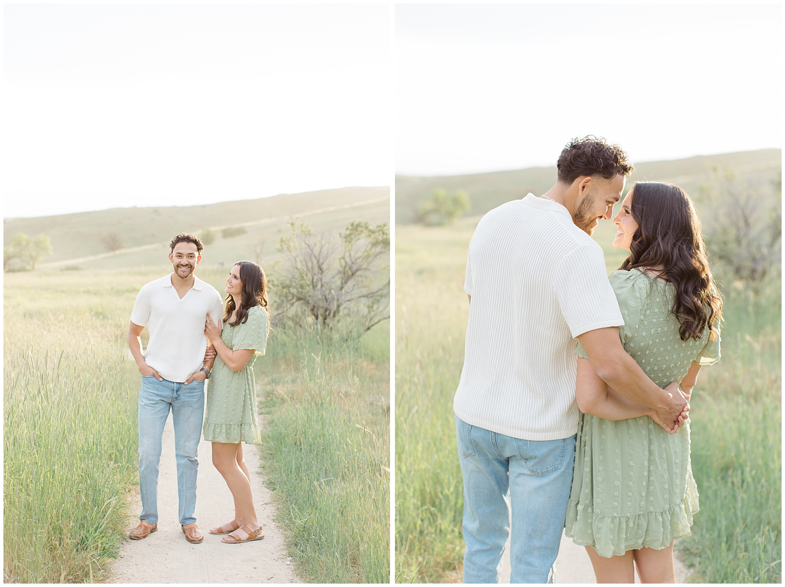 Spring Foothills Engagement Session Boise Military Reserve